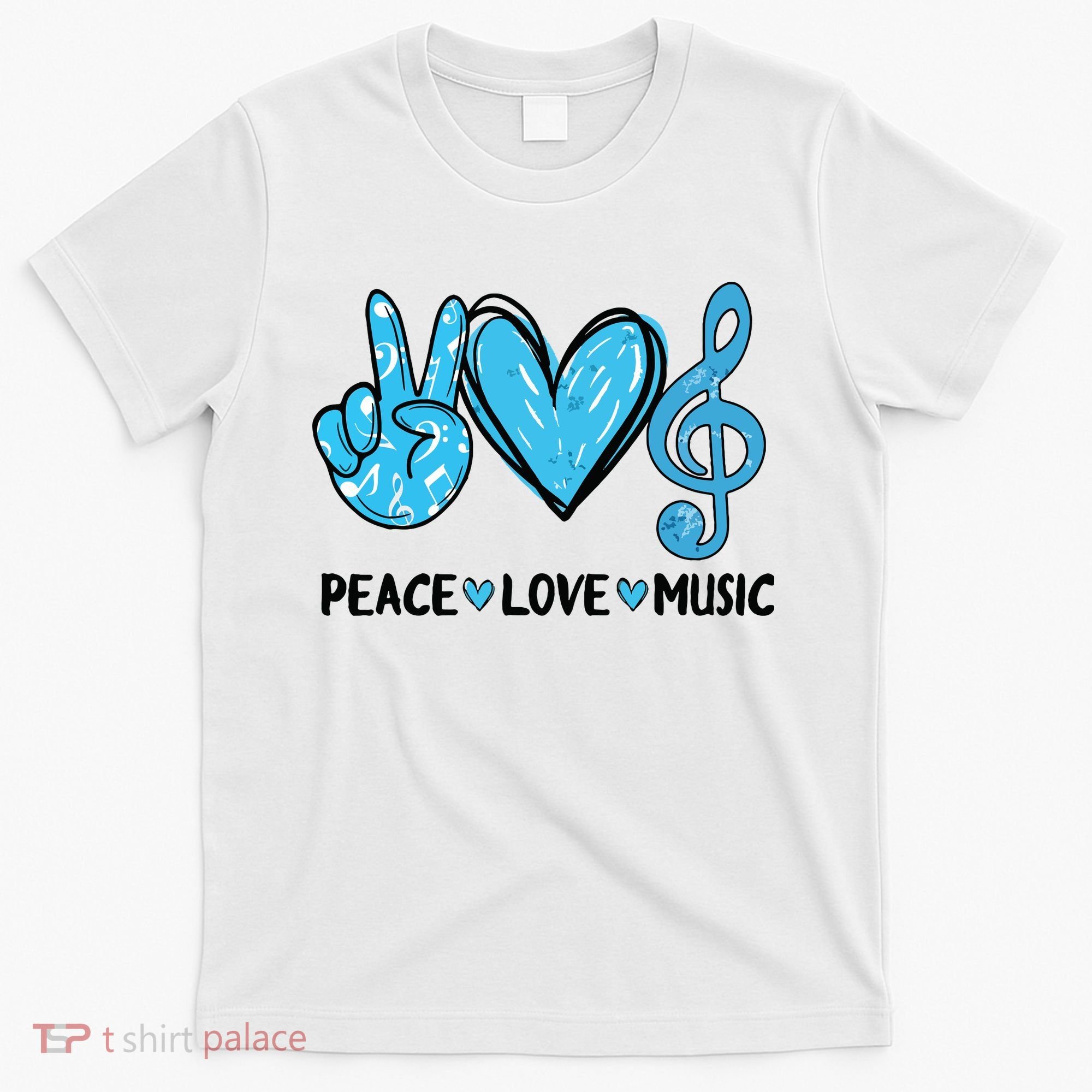 Peace Love Music Musica Note Cute Music Lovers Gifts T-Shirt