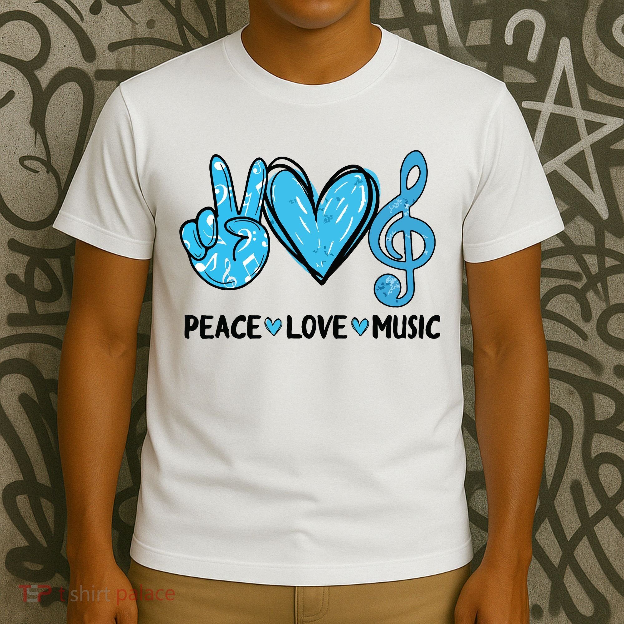 Peace Love Music Musica Note Cute Music Lovers Gifts T-Shirt