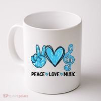 Peace Love Music Musica Note Cute Music Lovers Gifts Coffee Mug thumb 0
