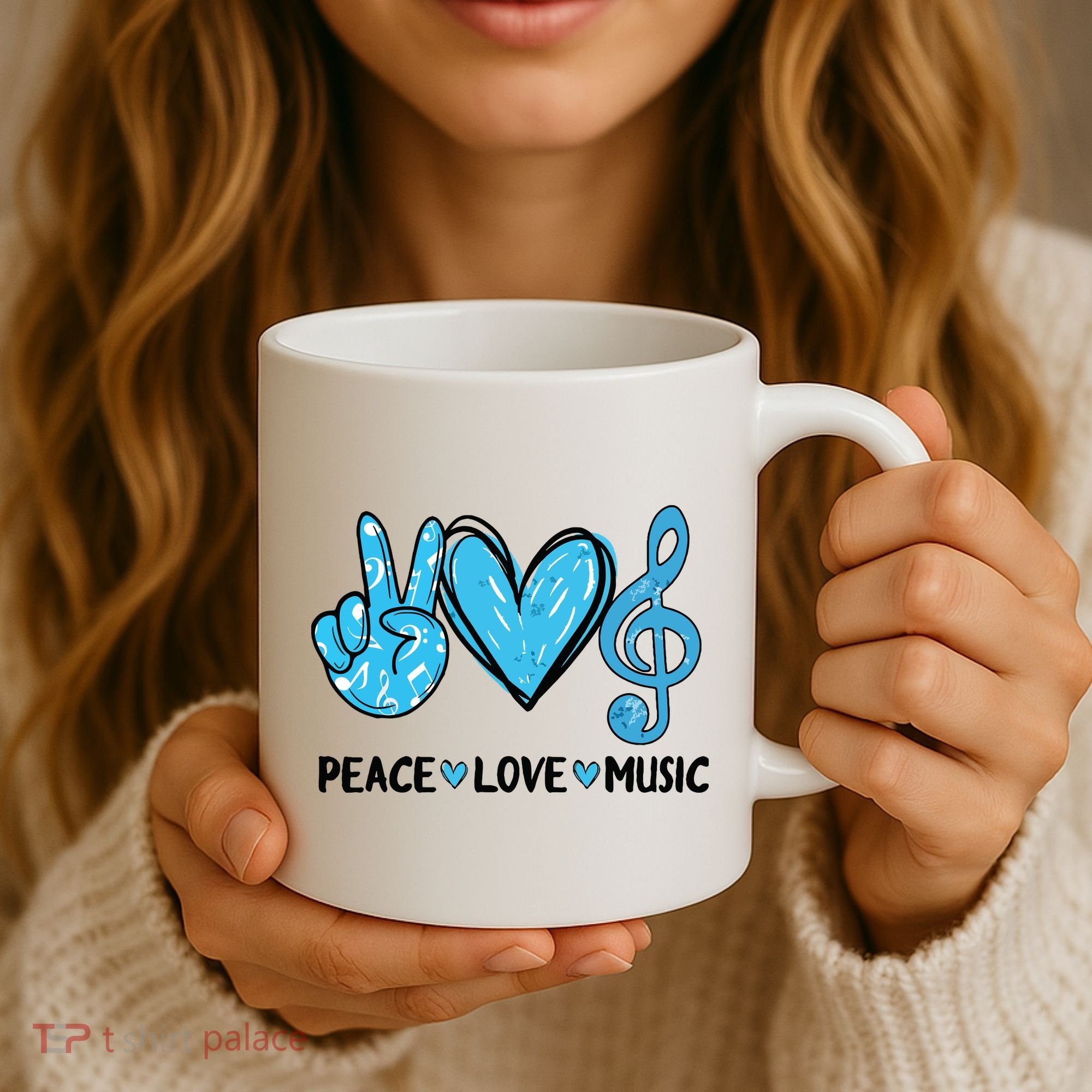 Peace Love Music Musica Note Cute Music Lovers Gifts Coffee Mug
