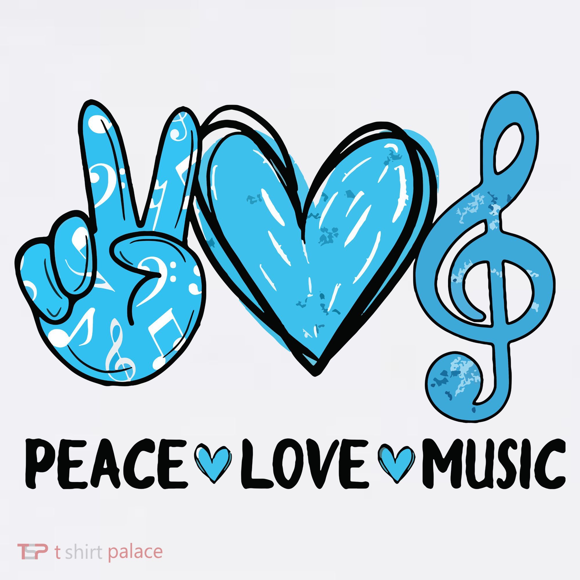 Peace Love Music Musica Note Cute Music Lovers Gifts Polo