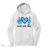 Peace Love Music Musica Note Cute Music Lovers Gifts Women's Hoodie thumb 0