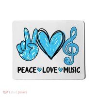 Peace Love Music Musica Note Cute Music Lovers Gifts Mousepad thumb 0