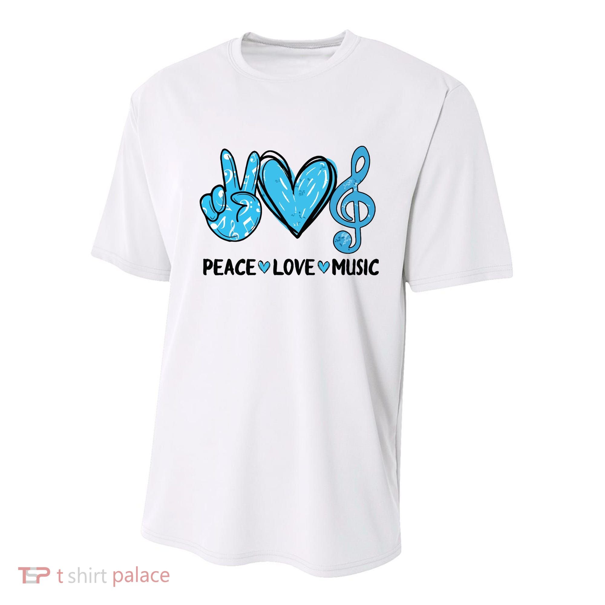 Peace Love Music Musica Note Cute Music Lovers Gifts Youth Performance Sprint T-Shirt