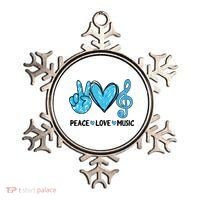 Peace Love Music Musica Note Cute Music Lovers Gifts Ornament thumb 0