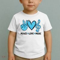 Peace Love Music Musica Note Cute Music Lovers Gifts Toddler T-Shirt thumb 2