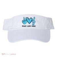 Peace Love Music Musica Note Cute Music Lovers Gifts Visor thumb 0