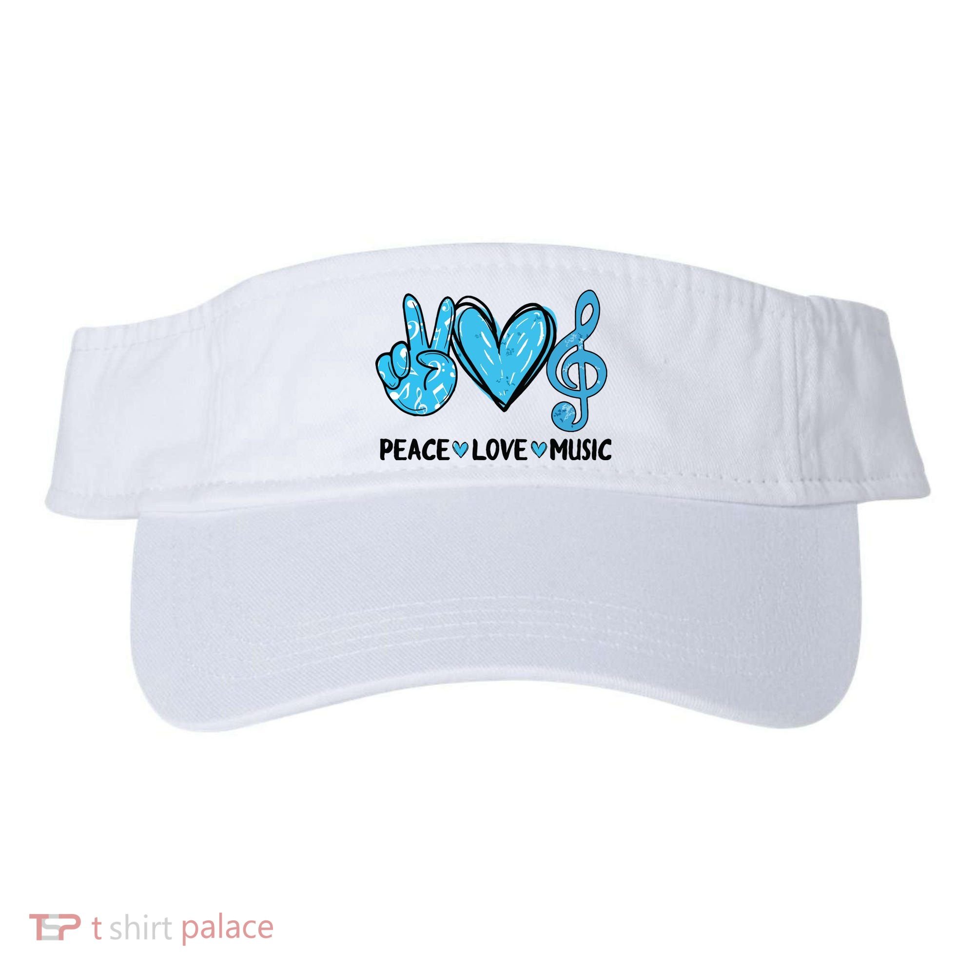 Peace Love Music Musica Note Cute Music Lovers Gifts Visor