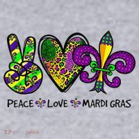 Peace Love Mardi Gras Carnival Funny Holiday Women's Sweatshirt thumb 2