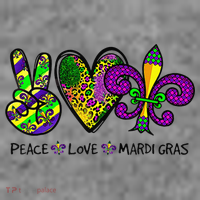 Peace Love Mardi Gras Carnival Funny Holiday Toddler Hoodie thumb 2