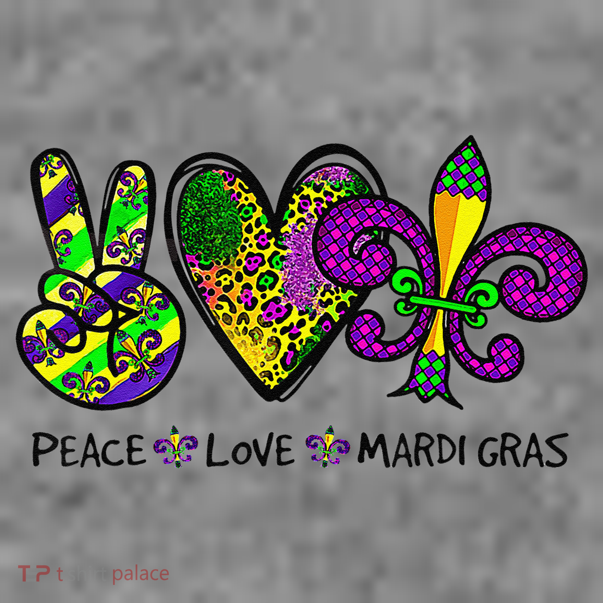 Peace Love Mardi Gras Carnival Funny Holiday Toddler Hoodie
