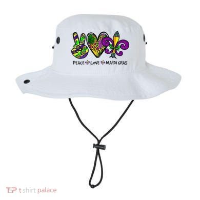 Peace Love Mardi Gras Carnival Funny Holiday Bucket Hat