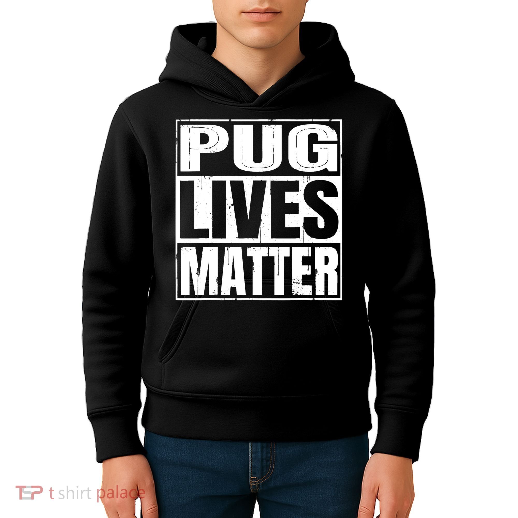 Pug Lives Matter Funny Dog Lover Gift TShirt Kids Hoodie