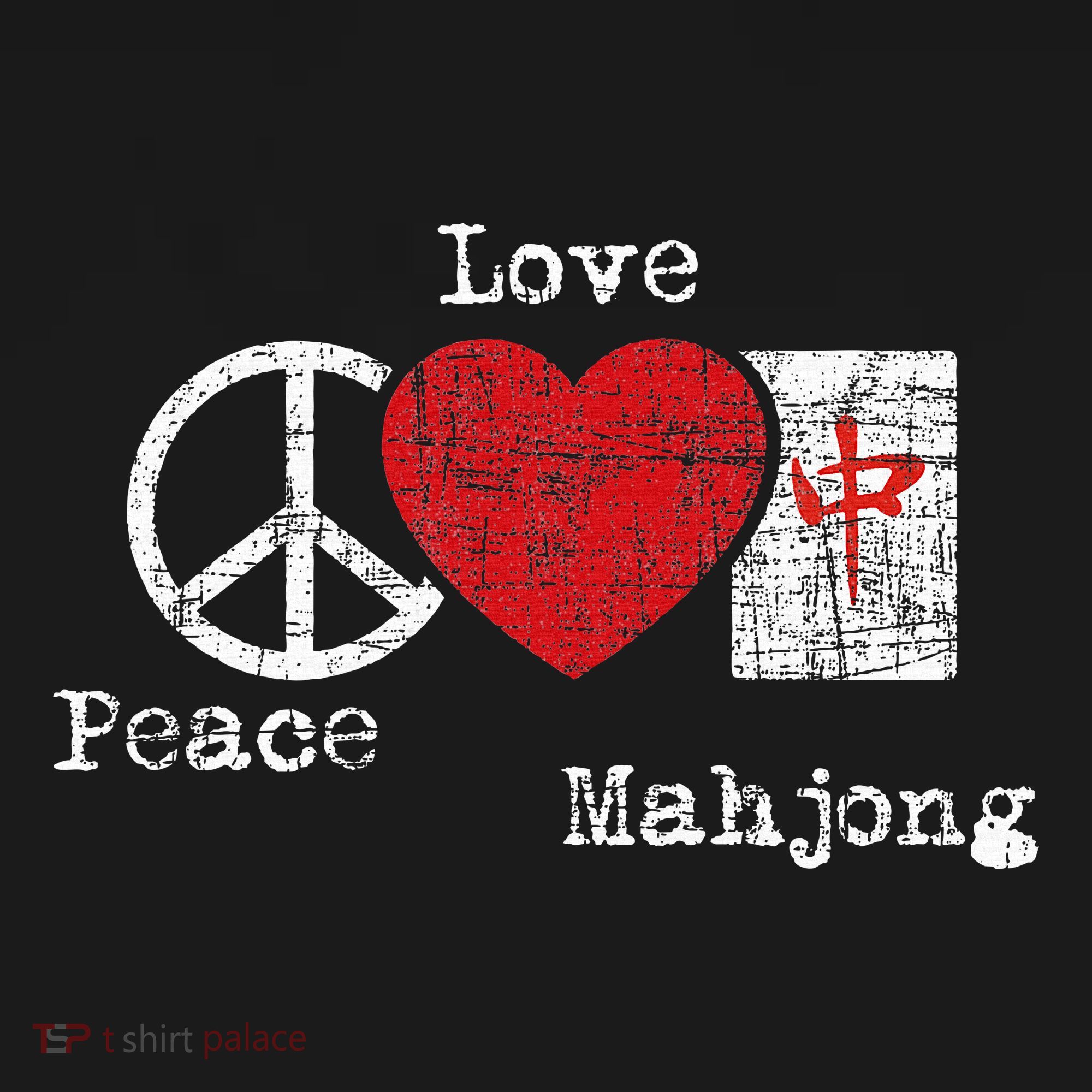Peace Love Mahjong Gambling Casino Player Chinese Game Sweatshirt