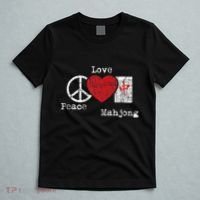 Peace Love Mahjong Gambling Casino Player Chinese Game T-Shirt thumb 5