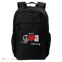 Peace Love Mahjong Gambling Casino Player Chinese Game Backpack thumb 0