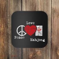 Peace Love Mahjong Gambling Casino Player Chinese Game Coaster thumb 0
