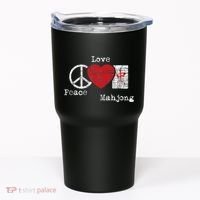 Peace Love Mahjong Gambling Casino Player Chinese Game Tumbler thumb 0