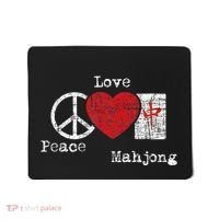 Peace Love Mahjong Gambling Casino Player Chinese Game Mousepad thumb 0