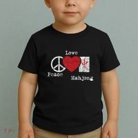 Peace Love Mahjong Gambling Casino Player Chinese Game Toddler T-Shirt thumb 2
