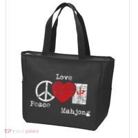 Peace Love Mahjong Gambling Casino Player Chinese Game Tote Bag thumb 3