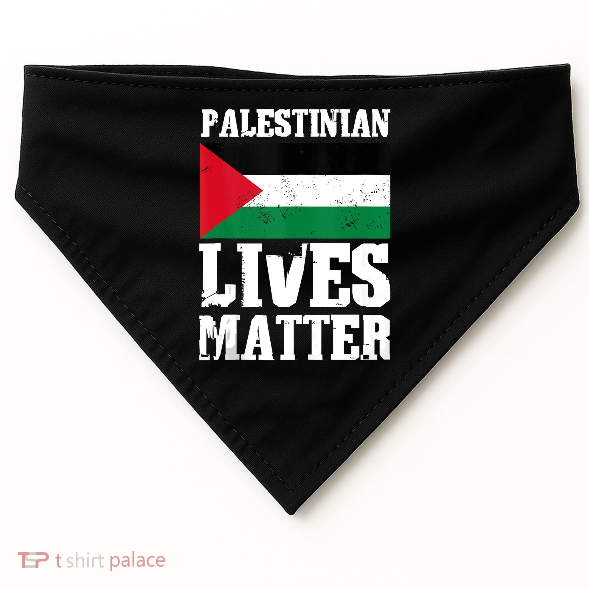 Palestinian Lives Matter Freedom Peace Palestine Flag USA-Made Doggie Bandana