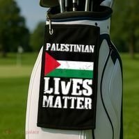 Palestinian Lives Matter Freedom Peace Palestine Flag Golf Towel thumb 2