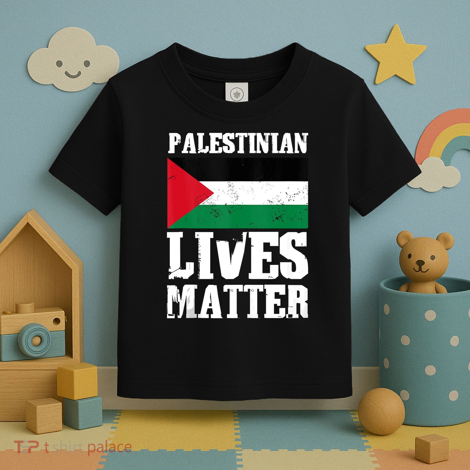 Palestinian Lives Matter Freedom Peace Palestine Flag Toddler T-Shirt