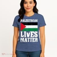 Palestinian Lives Matter Freedom Peace Palestine Flag Women's T-Shirt thumb 4