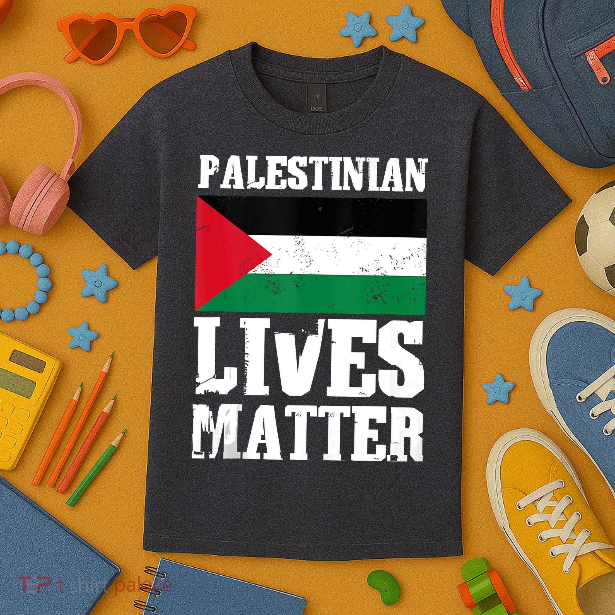 Palestinian Lives Matter Freedom Peace Palestine Flag Kids T-Shirt