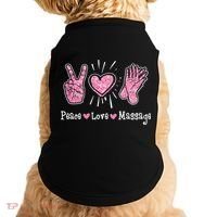Peace Love Massage Massotherapist Massage Therapist Doggie Tank thumb 0