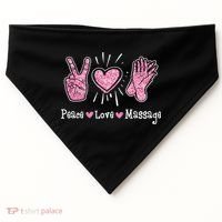 Peace Love Massage Massotherapist Massage Therapist USA-Made Doggie Bandana thumb 0