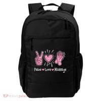 Peace Love Massage Massotherapist Massage Therapist Backpack thumb 0