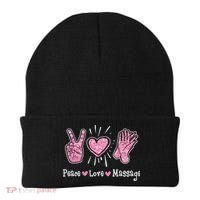 Peace Love Massage Massotherapist Massage Therapist Beanie thumb 0