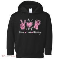 Peace Love Massage Massotherapist Massage Therapist Toddler Hoodie thumb 0