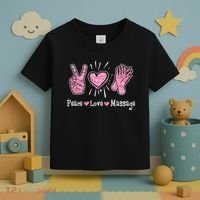 Peace Love Massage Massotherapist Massage Therapist Toddler T-Shirt thumb 3