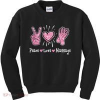 Peace Love Massage Massotherapist Massage Therapist Kids Sweatshirt thumb 0