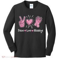 Peace Love Massage Massotherapist Massage Therapist Kids Long Sleeve Shirt thumb 0