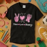 Peace Love Massage Massotherapist Massage Therapist Kids T-Shirt thumb 3