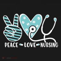 Peace Love Nursing Phonendoscope Heart Funny Nurse Medical Great Gift Bucket Hat thumb 4