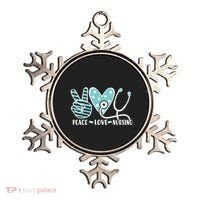Peace Love Nursing Phonendoscope Heart Funny Nurse Medical Great Gift Ornament thumb 0