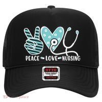 Peace Love Nursing Phonendoscope Heart Funny Nurse Medical Great Gift Hat thumb 0