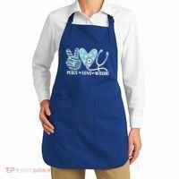Peace Love Nursing Phonendoscope Heart Funny Nurse Medical Great Gift Apron thumb 2