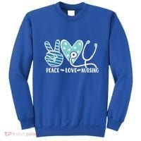 Peace Love Nursing Phonendoscope Heart Funny Nurse Medical Great Gift Sweatshirt thumb 0