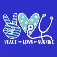 Peace Love Nursing Phonendoscope Heart Funny Nurse Medical Great Gift Sweatshirt thumb 3