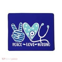 Peace Love Nursing Phonendoscope Heart Funny Nurse Medical Great Gift Mousepad thumb 0