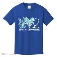 Peace Love Nursing Phonendoscope Heart Funny Nurse Medical Great Gift Kids T-Shirt thumb 0