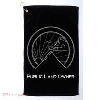 Public Land Owner Mountain Climber Hiking Gift Golf Towel thumb 0