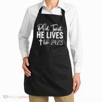 Plot Twist He Lives Luke 24:23 Apron thumb 2