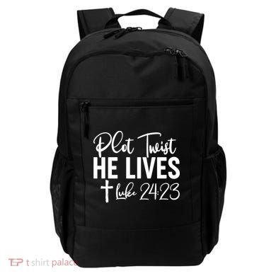 Plot Twist He Lives Luke 24:23 Backpack